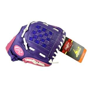 Rawlings 10 Inch Highlight Leather Tee Ball Glove HFP10PPW Purple Pink New